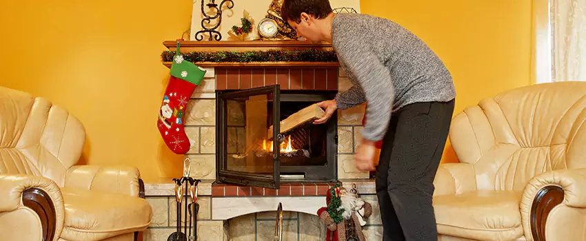 Rusted Metal Fireplace Restoration in Mentor, Ohio